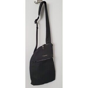 Baggallini Securtex Anti-Theft Half Moon Sling Bag, Crossbody Charcoal